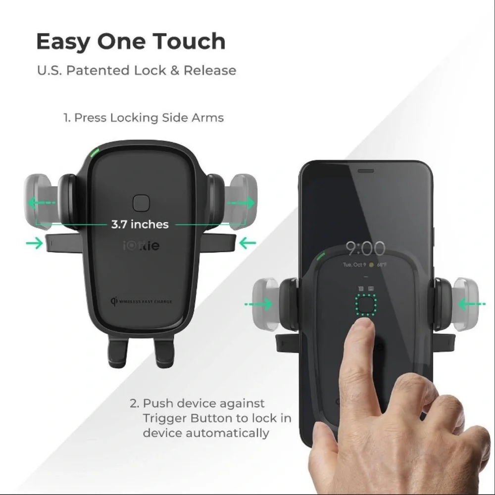 Easy One Touch Wireless Charging Car Mount